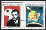 Stamps Republic of the Congo -  Derechos humanos, conquista de la Luna, John F. Kennedy