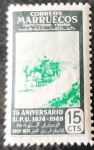 Stamps : Europe : Spain :  Marruecos español. 75º Aniversario de la U.P.U