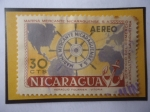 Sellos de America - Nicaragua -  Marina Mercante Nicaraguanse, S.A. Emblema.