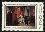 Sellos de Europa - Rusia -  Pinturas de Pavel Andreyecich Fedotov, La novia fastidiosa, Pavel Fedotov (1847)