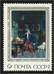 Stamps Russia -  Pinturas de Pavel Andreyevich Fedorov, Desayuno del aristócrata, Pavel Fedotov (1849)