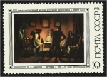 Stamps Russia -  Pinturas de Pavel Andreyevich Fedorov, Jugadores, Pavel Fedotov (1852)