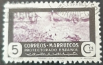Stamps Spain -  Marruecos español. Caza y pesca