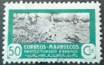 Stamps : Europe : Spain :  Marruecos español. Caza y pesca