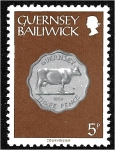 Sellos de Europa - Reino Unido -  Monedas, moneda de tres peniques, 1956