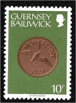 Stamps United Kingdom -  Monedas, un centavo nuevo, 1971
