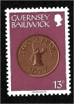 Stamps United Kingdom -  Monedas, dos peniques, 1977