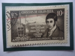 Stamps Colombia -  Francisco José de Caldas (1768.1816)-Descubrimiento del Hipsometría (1799)Año Geofísico Mundial 1957