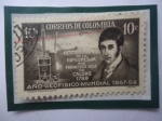 Sellos del Mundo : America : Colombia : Francisco José de Caldas (1768.1816)-Descubrimiento del Hipsometría (1799)Año Geofísico Mundial 1957