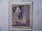 Stamps Chile -  Pro Año Mundial del Refugiado- Familia Refugiada- Sello de 0,10E-Escudos Chileño. Año 1960