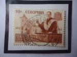 Stamps Colombia -  Monseñor, Rafael María Carrasquilla Ortega (1857-1930)-Centenario de su Nacimiento (1857-1957)