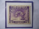 Stamps Colombia -  Odontoglossum Crispum-75°Aniversario Aniversario de la Unión Postal Universal U.P.U (1874-1949)-Sell