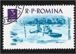 Stamps Romania -  Deportes en barco, Eslalon en canoa
