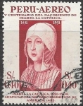 Stamps Peru -  Isabel La Católica