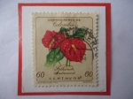 Stamps Colombia -  Anthuriom Andreanum- Serie: Flores - Sello de 60 Ctvos. Año 1962