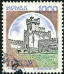 Stamps Italy -  Castillo Montagnana