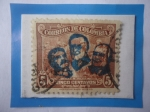 Stamps Colombia -  Café Suav-Seri:3 Lideres Unidos Durante la 2a.Guerra Mundial-Stalin,Rooselvelt y Churchill.