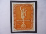 Sellos de America - Colombia -  1era. Feria Internacional 1954-Bogotá-Mercurio, Escultura de  de Giovanni da Boloyna(1529-1608)