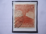Stamps Colombia -  Volcán Galeras- Pasto-Nariño- Serie: Promoción del Turismo de 30 Ctvos. Año 1954.