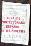 Stamps : Europe : Spain :  Marruecos español. Sellos de España habilitados