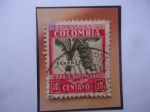 Sellos de America - Colombia -  Banano - Serie:  Nacionales - Sello de 10 Ctvs. Año 1932.