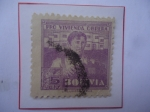 Stamps : America : Bolivia :  Pro Vivienda Obrera-Impuesto al Fondo de Construcción del Trabajador- Sello de 5Ct. Año 1940.