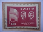 Stamps Mexico -  Visita del Excelentísimo Presidente de Mexico 1960- Adolfo López Mateo a Bolivia. 