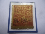 Stamps : America : Bolivia :  Puerta del Sol- Sobrestampación de Bs 100 sobre 1 Ctvs.en sello del Año 1925.