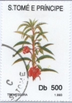 Sellos de Africa - Santo Tom y Principe -  Flores (1993), Tremessura