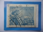 Stamps : America : Bolivia :  Nativos- Monte Illimani (6460 mts.) -Provincia de Pedro Domingo Murillo