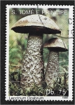 Sellos de Africa - Santo Tom� y Principe -  Hongos 1992, Leccinum scabrum