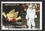 Stamps S�o Tom� and Pr�ncipe -  Juegos Olímpicos de Verano 1992 - Barcelona (Medallas), Mascotas de Barcelona y Atlanta
