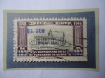 Stamps Bolivia -  IV Cent.Fundación de la Paz-Palacio Legislativo-V Cong.Interamericano de Cirugía 
