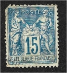 Stamps France -  Paz y comercio, (tipo sabio)