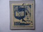 Stamps Bolivia -  Escudo de Armas- Serie 1960- Sello de 30 Ctvos. Año 1960.