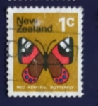 Stamps New Zealand -  Mariposas