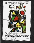 Stamps S�o Tom� and Pr�ncipe -  Campeonato Mundial de Fútbol de 1990, Italia. Diseño abstracto, 1982