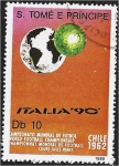 Stamps S�o Tom� and Pr�ncipe -  Campeonato Mundial de Fútbol de 1990, Italia. Globo y balón de fútbol, 1962