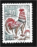 Stamps France -  Gallo galo (Gallus gallus domesticus)