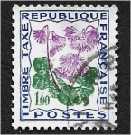 Stamps France -  Tasa del timbre. Flores silvestres: Soldanelle los Alpes