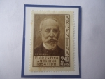 Stamps Argentina -  Florentino Ameghino (1854-1911)-Científico Autodidacta- Naturalista-Paleontólogo.