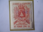 Stamps : America : El_Salvador :  Escudo de Armas de Nueva San Salvador - 100 Años de la Ciudad d Nueva San Salvador (1854-195)