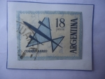 Sellos de America - Argentina -  Sello Postal Franqueado en el Sobre- Correo Aéreo- Avión Estilizado. Año  1963