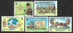 Stamps United Kingdom -  207 a 211 - LXXV Aniversario del Movimiento Scout (ISLA DE MAN)