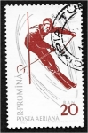 Stamps Romania -  Deporte de invierno, Slalom gigante