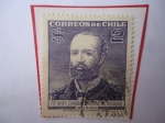Sellos de America - Chile -  Agustín Arturo Praat Chacón (1848-1879) Héroe Naval-75°Aniversario de la Batalla de Iquique (1879-19