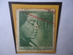 Stamps Chile -  Gabriela Mistral (1889-1957)- Seudónimo de Lucila Godoy Alcayaga - Premio Novel de Literatura(1945)