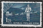 Sellos de Europa - Rumania -  100 años de sellos rumanos, cochero de escenario delante del coche de correo