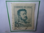 Stamps Chile -  Manuel Bulnes Prieto (1799-1866) y Político- Presidente (1841/46) y (1846-1851)-Sello año 1960.