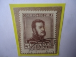 Stamps Chile -  Manuel Bulnes Prieto (1799-1866)Milit y Político- Presidente (1841/46) y (1846-1851)-Año 1956.